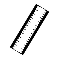ruler utensil icon over white background. vector illustration