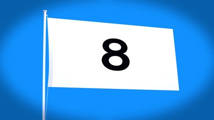 the flag of 8 (eight)
