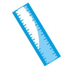 ruler utensil icon over white background. vector illustration