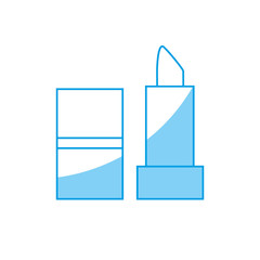 lipstick icon over white background. vector illustration