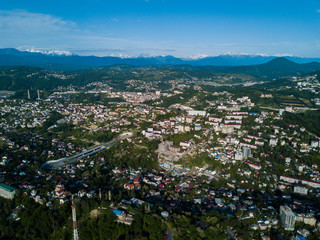 Obraz premium Aerial view of city center