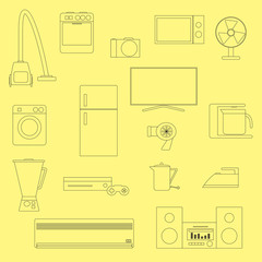 Home Appliances Icon - outline