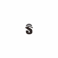 S Letter Roof Logo Vector