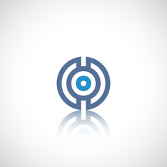 Abstract circle logo with reflect.