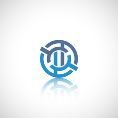Obraz premium Abstract circle logo with reflect.