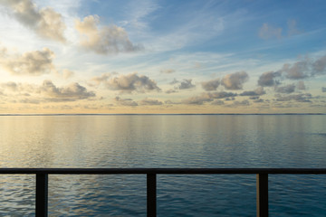 Wooden floor with seascape