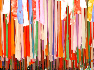 Colorful stripes made of paper