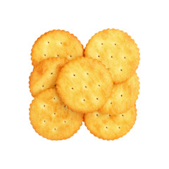 buttered sugar biscuits isolated on white