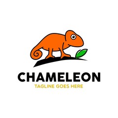 Obraz premium Unique Chameleon Logo