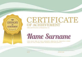 Clean And Simply Blank Certified Border Template Vector Illustration