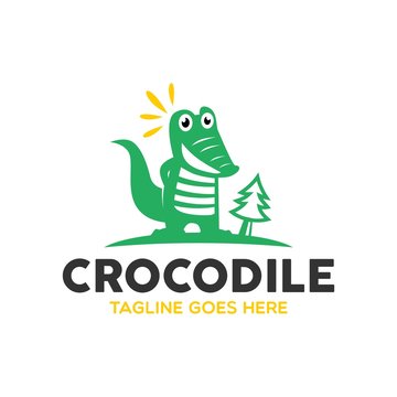 Unique Crocodile Logo Mascot Character