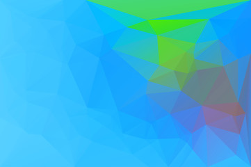 Obraz premium Blue green red low poly background