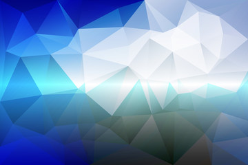 White blue shades low poly background