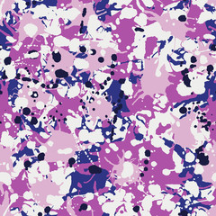 Naklejka na ściany i meble Blue pink shades ink seamless pattern