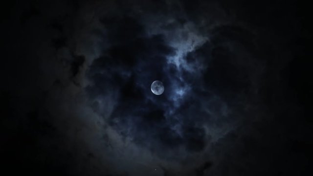 Moon set in the sky