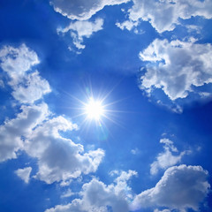 Plakat 青空　雲　太陽 