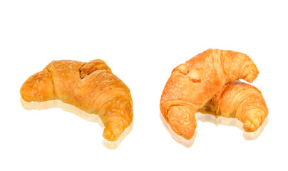 Croissant isolated on white background with clipping path.