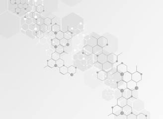 Abstract molecules medical background