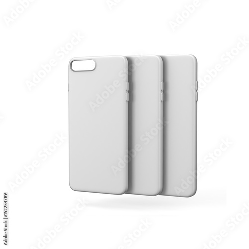 Download "Blank white phone case mock up stand isolated. Empty ...