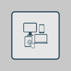 Smartphone computer tablet netbook symbol. Flat design.