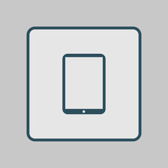 Modern digital tablet PC icon. Flat design icon. 