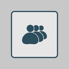 People or social sign icon. Minimal social groups in the business.