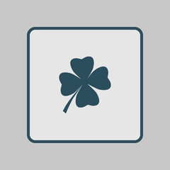 Leaf clover sign icon. Saint patrick symbol. Ecology concept. Flat design style.