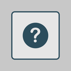 Question mark sign icon. Help symbol. FAQ sign. Flat design style. 
