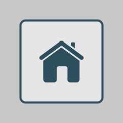 Vector Home Icon in flat design style.
