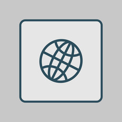 Globe icon. Flat design style Earth vector icons.