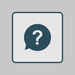 Question mark sign icon. Help symbol. FAQ sign. Flat design style. 