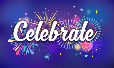 Winner, victory, fireworks and celebration