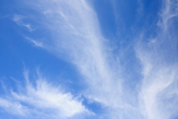 beautiful clouds in a blue sky