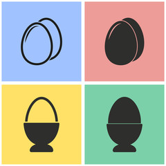 Obraz premium Egg icon set.