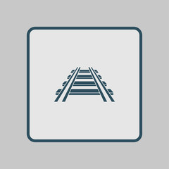 Railroad icon. Train sign. Track road symbol.  
