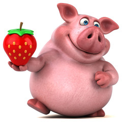 Fun pig - 3D Illustration