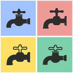 Faucet icon set.