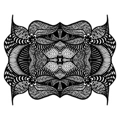 Fototapeta premium Doodle style coloring page.4 flower.