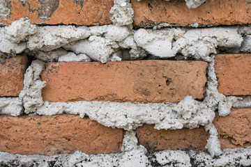 close up of red brick wall