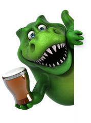 Fun dinosaur - 3D Illustration © Julien Tromeur