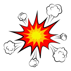 Cartoon comic empty bubbles labels and elements with halftone shadows, retro cartoon vector pop art illustration, halftone dot vintage effect background.