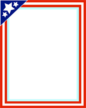 United States flag picture frame for photo