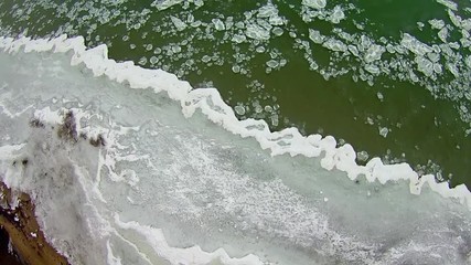 aerial view of lake michigan at acme roadside park