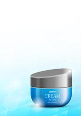 Body cream cosmetic design template