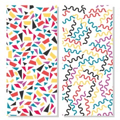 Set of seamless patterns in abstract style.