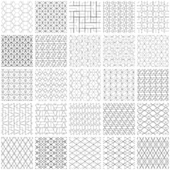 Set of 25 seamless geometric patterns.