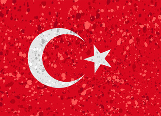 Obraz premium turkey flag grunge illustration