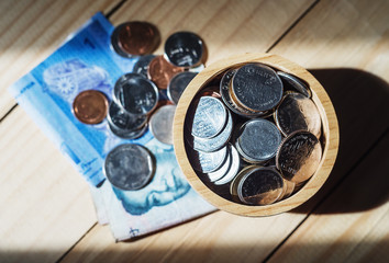 Saving money and account banking finance concept