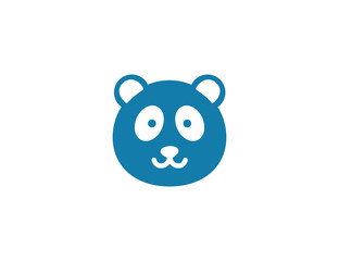 Flat vector fun panda bear animal 