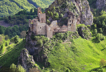 Slovakia, historic ruins of castle Lednica